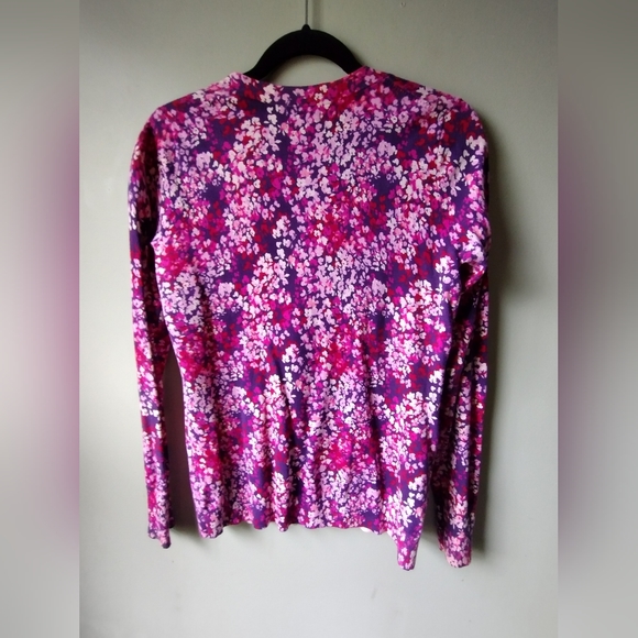 Express Floral Cardigan Sweater with Crystal Buttons - Picture 5 of 6